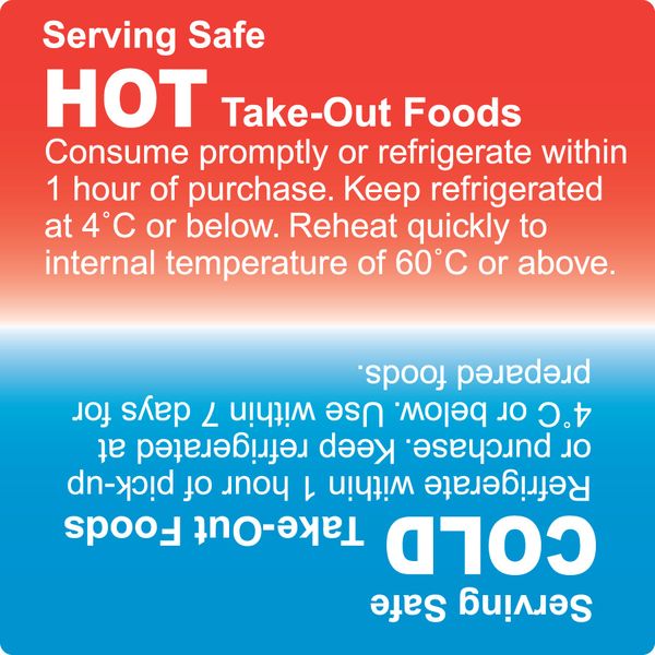 Hot / Cold Advisory Label 500/Roll
