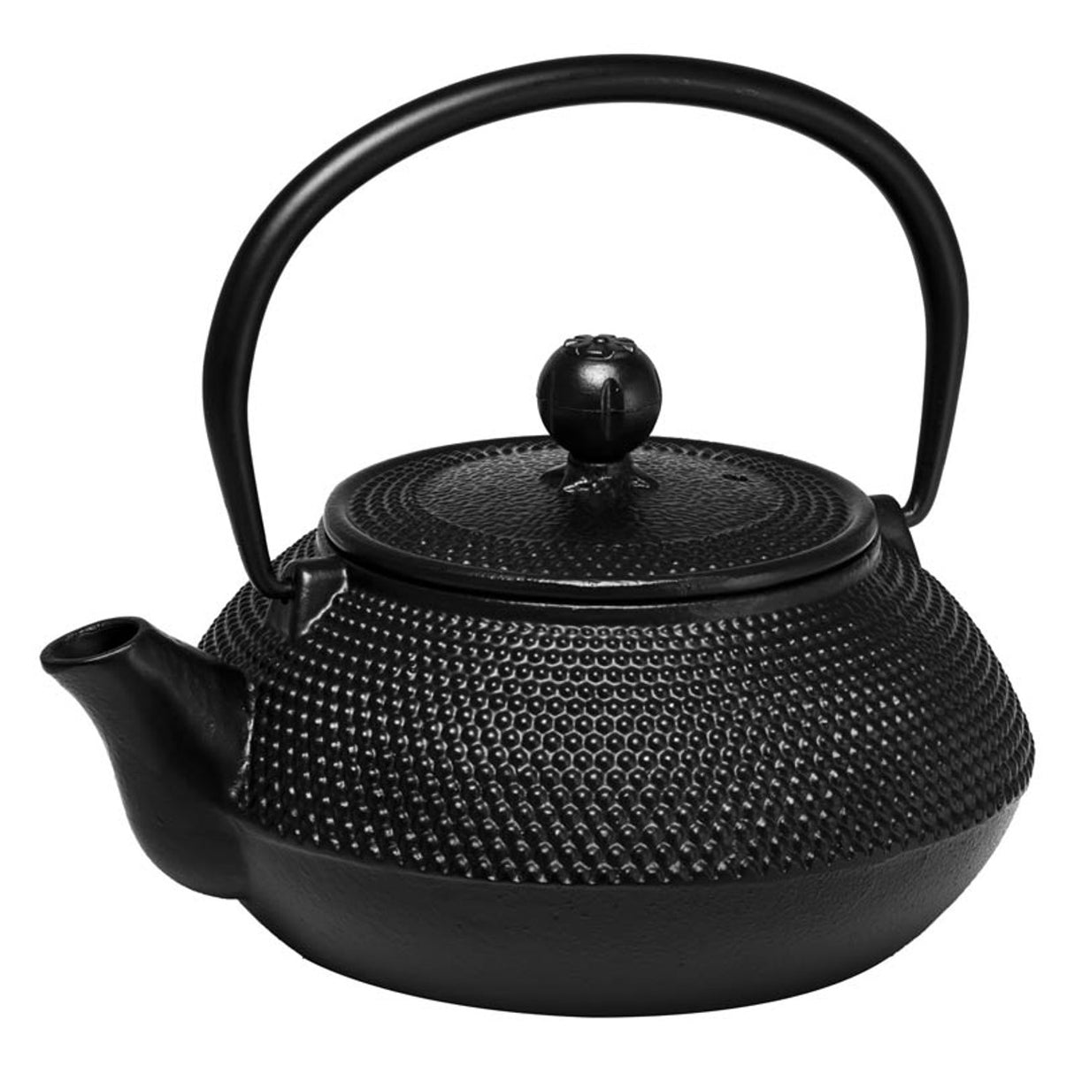 Hobnail Teapot Set ( 800ml Teapot,1xTrivet - 2x100ml Cups) - 800ml - Black
