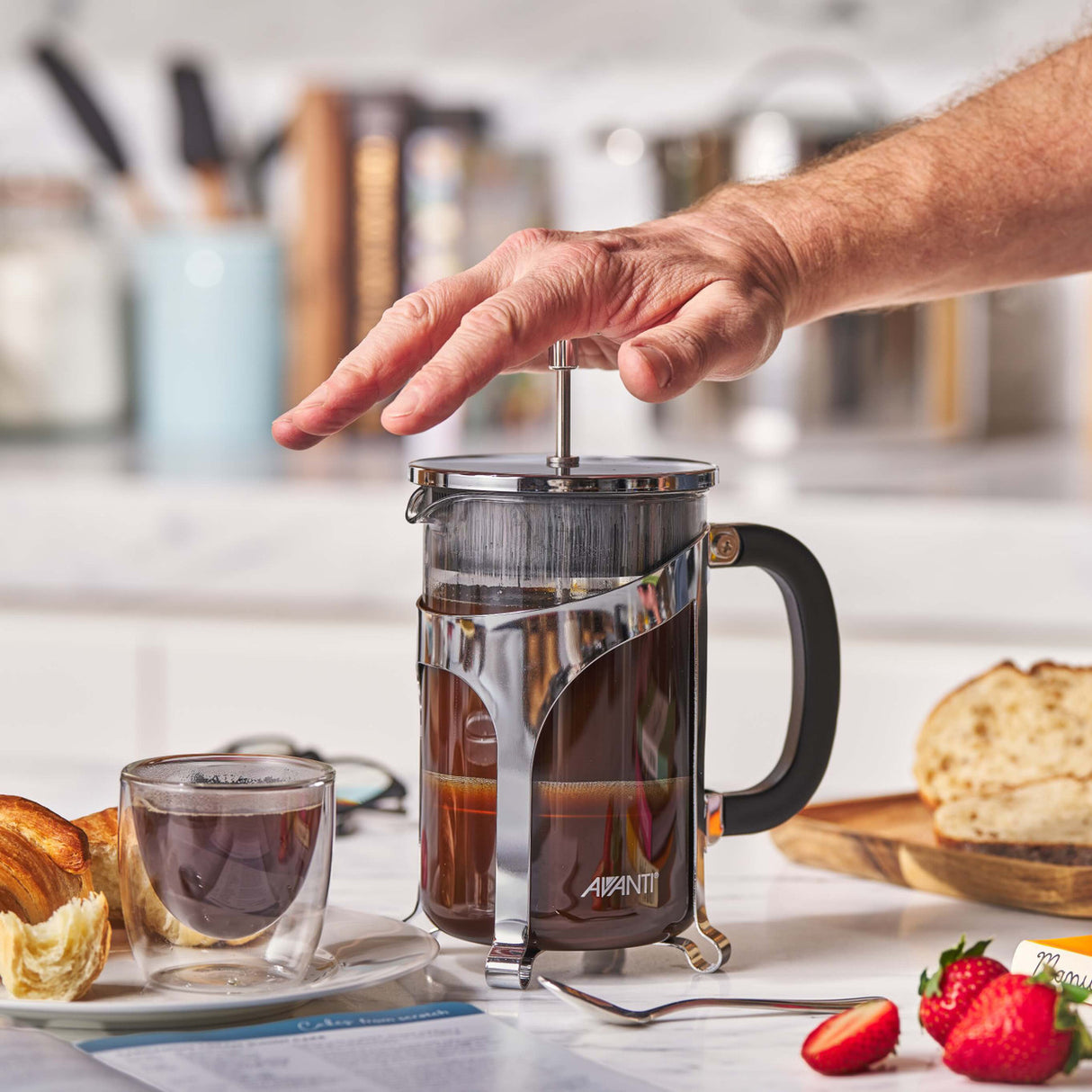 Café Press Coffee Plunger - 350ml / 3 Cup - Boroscilicate Glass / Chrome