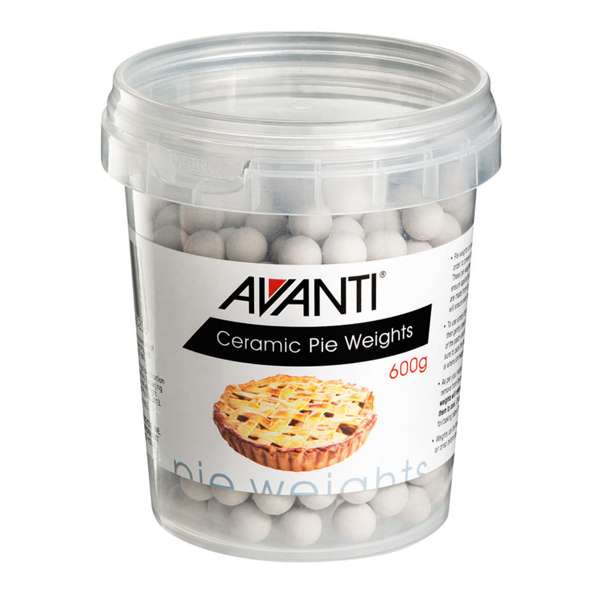 Ceramic Pie Weights In Plastic Tub - 600G