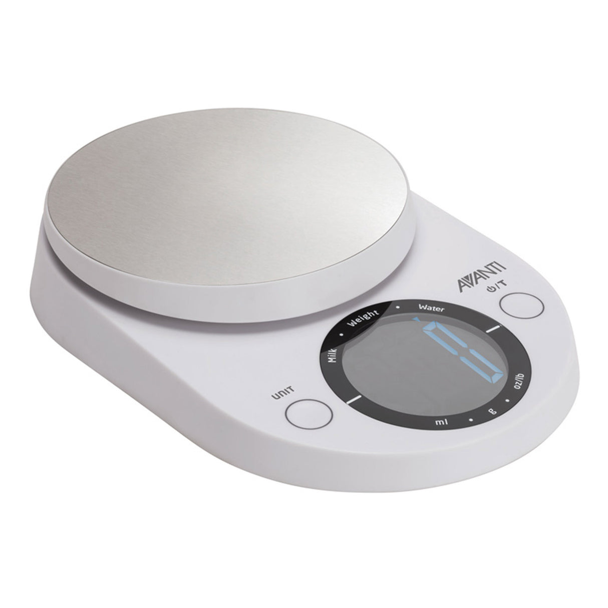 Large Display Digital Kitchen Scale - White