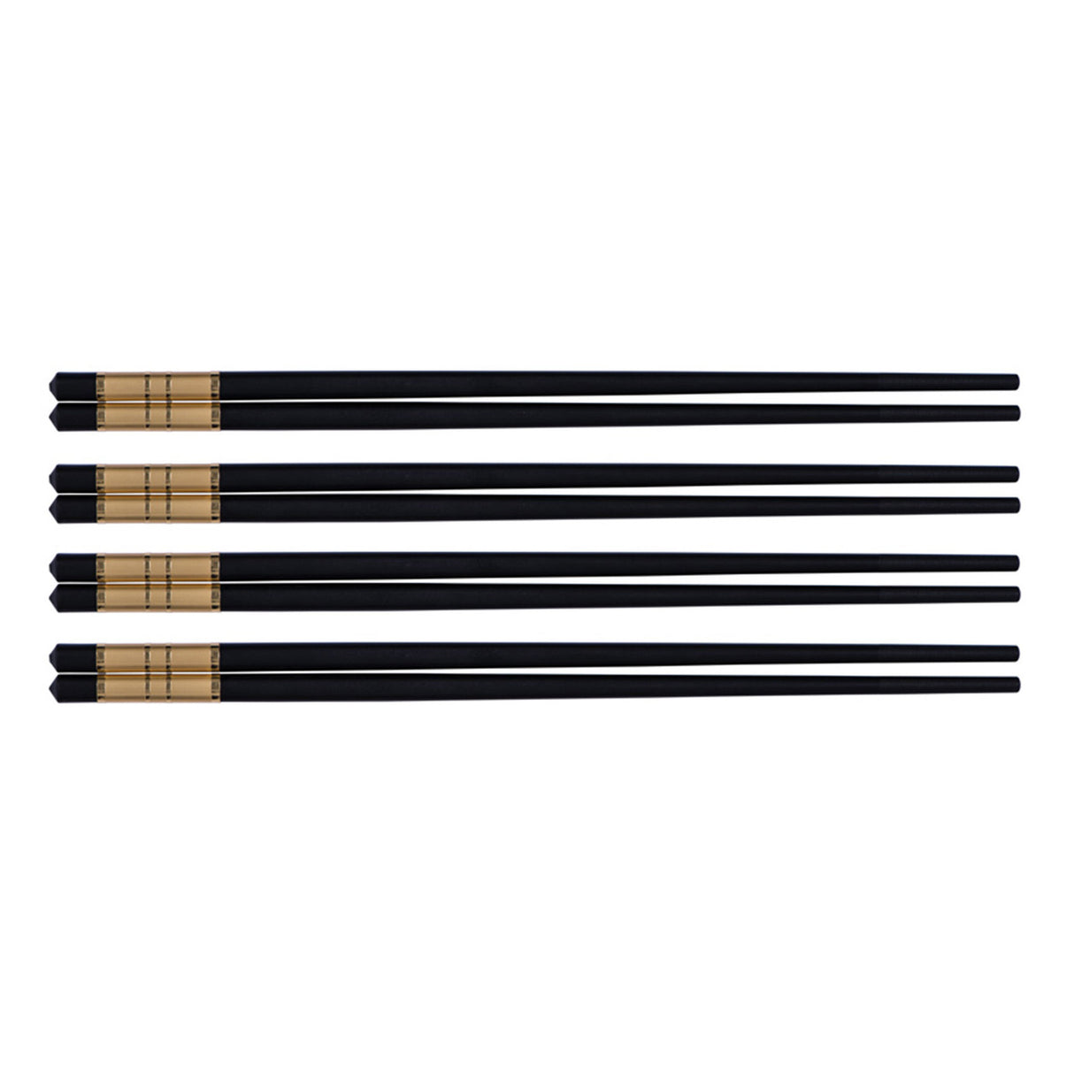 Alloy Chopsticks With Gold Trim - Set of 4