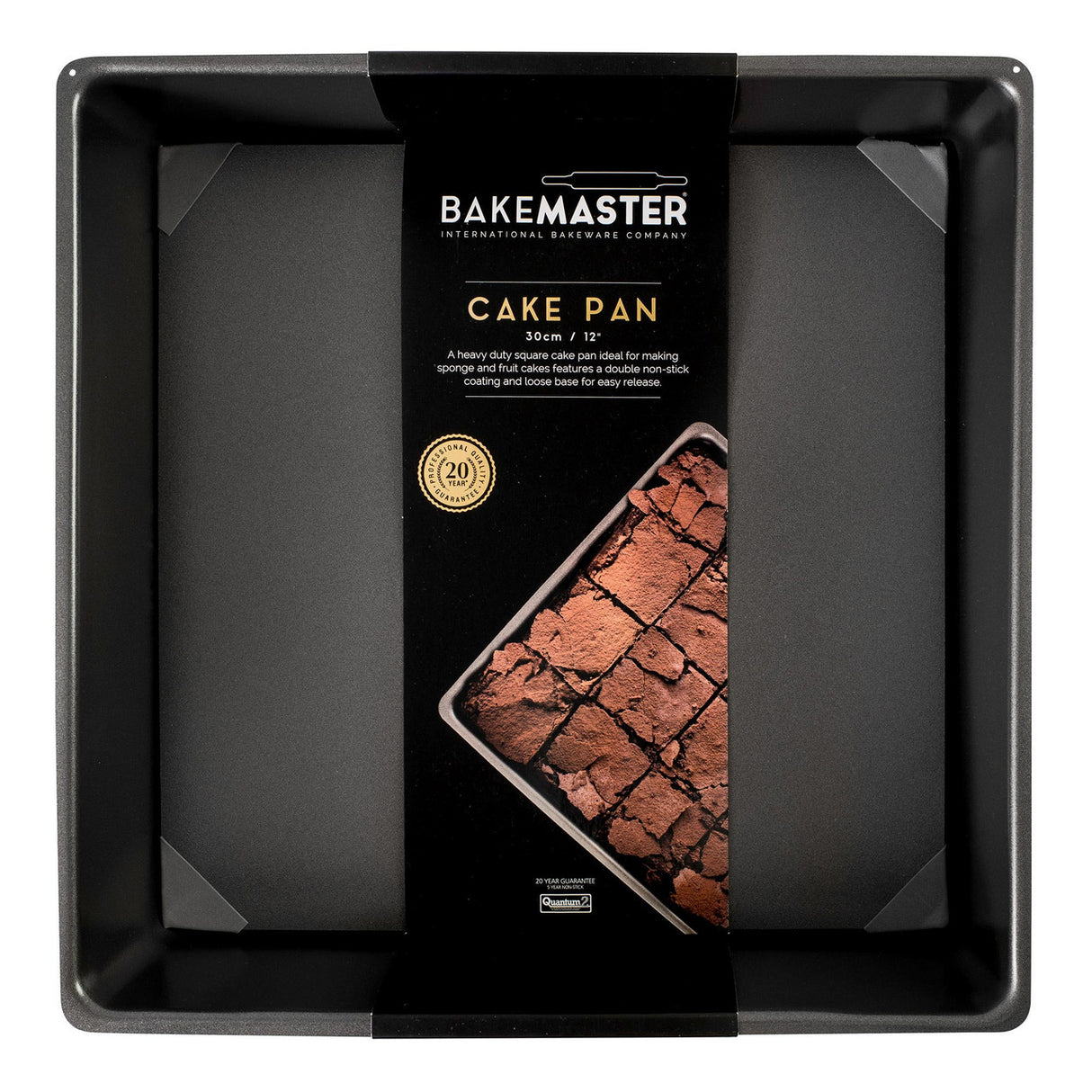 Loose Base Sq Deep Cake Pan, 30 x 30 x 9cm - Non-stick