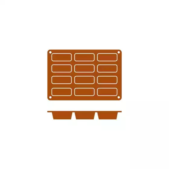 Silicon Mould-cake, 12-cup, Cup Size: 79x29x30mm