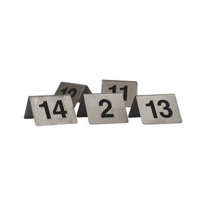 Table Number Set 1-10 Black On S/s