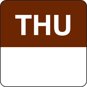 24mm Square | Day Of The Week Food Label