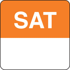 24mm Square | Day Of The Week Food Label