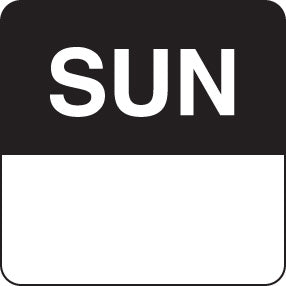24mm Square | Day Of The Week Food Label