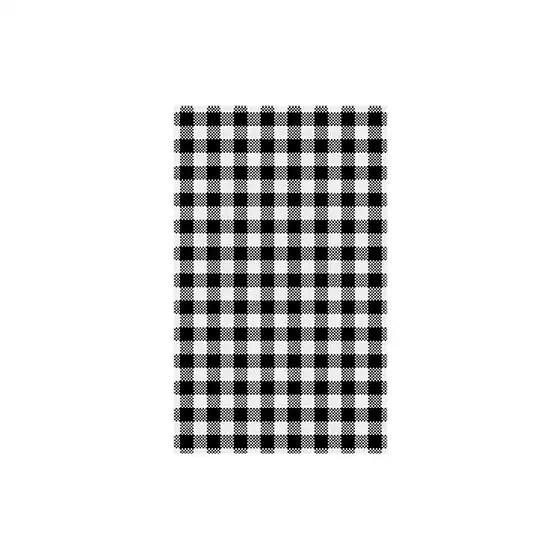 Greaseproof Paper Gingham Black 190 X 310mm (Ctn)200