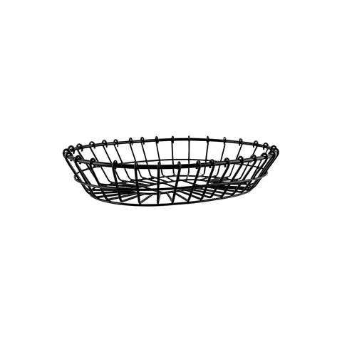 Chef Inox Coney Isl Oval Wire Basket Patina Blk 280x205x60mm
