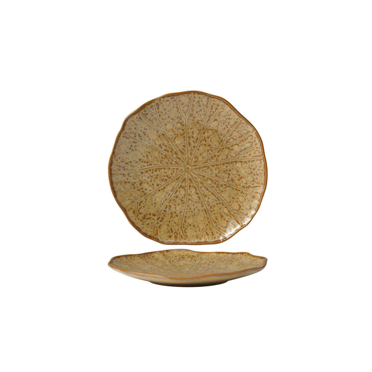 Tablekraft Fusion Lotus Coupe Plate 203mm Cinnamon