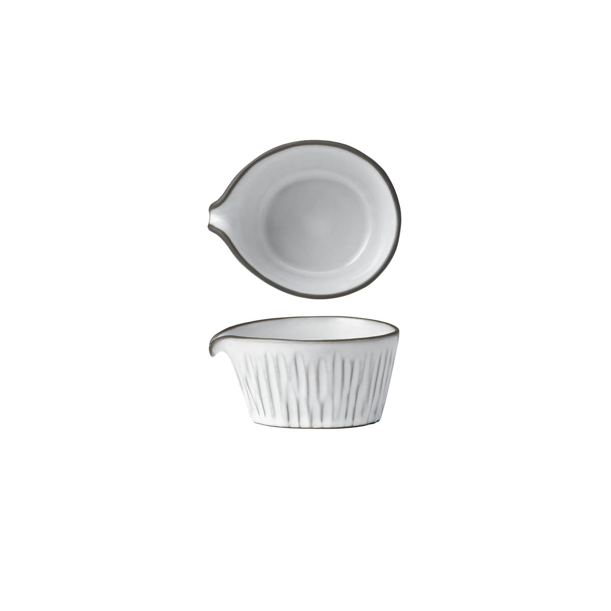 Tablekraft Linea Organics Service Bowl W/spout 100x60mm Whi