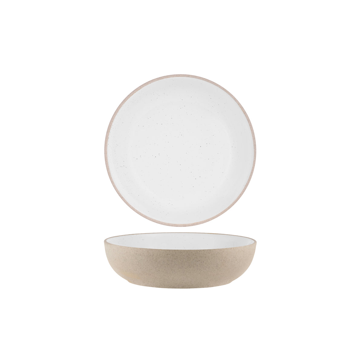 Tablekraft Soho Round Deep Bowl 200x55mm White Pebble