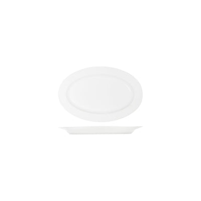Tablekraft Core White Platter-oval Rim Shape -230x155x23mm