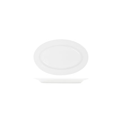 Tablekraft Core White Platter-oval Rim Shape -260x170x24mm