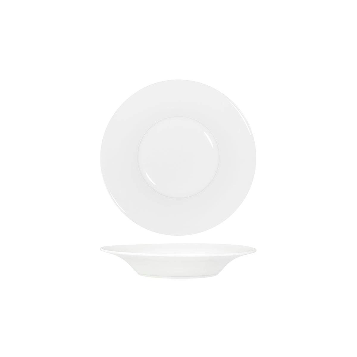Tablekraft Core White Pasta Plate Angled Flare Rim 260x43mm
