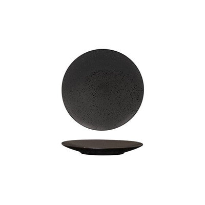 Luzerne Lava Round Plate-flat, 160mm Ø Matt Black