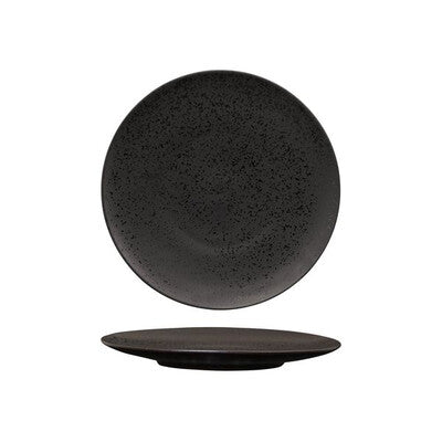 Luzerne Lava Round Plate-flat, 230mm Ø Matt Black