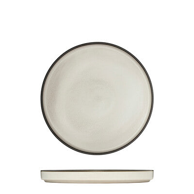 Luzerne Mod Round Stackable Plate - 200mm Ø Dusted White