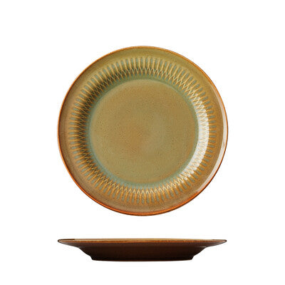 Luzerne Cottage Round Rim Plate - 210mm Ø Cinnamon