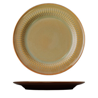 Luzerne Cottage Round Rim Plate - 270mm Ø Cinnamon