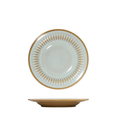 Luzerne Cottage Round Rim Plate - 170mm Ø Almond
