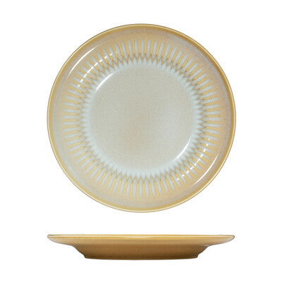 Luzerne Cottage Round Rim Plate - 230mm Ø Almond