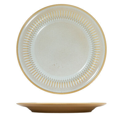 Luzerne Cottage Round Rim Plate - 270mm Ø Almond