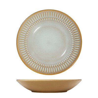 Luzerne Cottage Round Deep Bowl/plate - 230mm Ø Almond