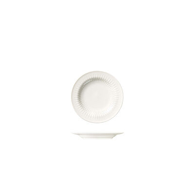 Luzerne Cottage Round Rim Plate - 170mm Ø New Bone White