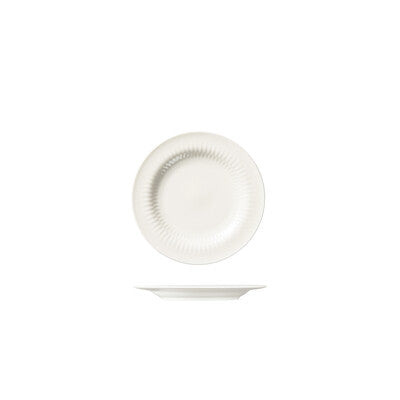 Luzerne Cottage Round Rim Plate - 210mm Ø New Bone White