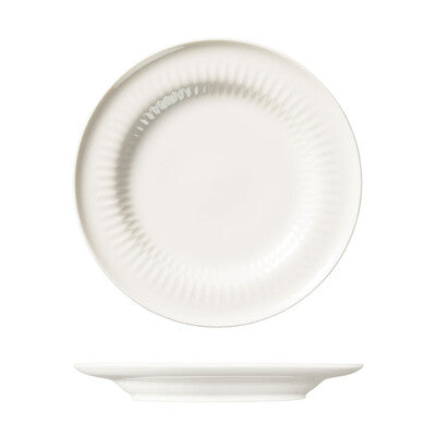 Luzerne Cottage Round Rim Plate - 230mm Ø New Bone White