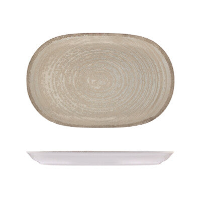 ID FINE Mocha Oval Platter - 330mm X 210mm