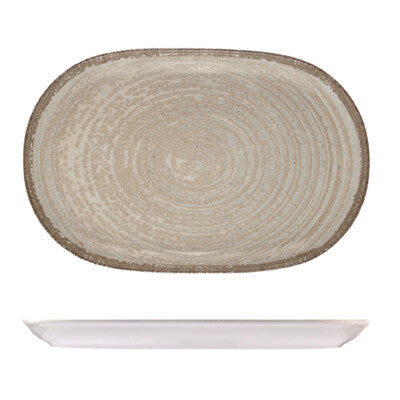 ID FINE Mocha Oval Platter - 370mm X 240mm