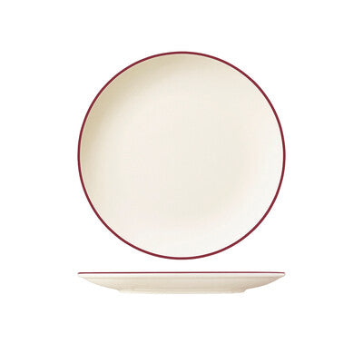 ID FINE Modest Round Plate Coupe - 230mm Ø Maroon Band