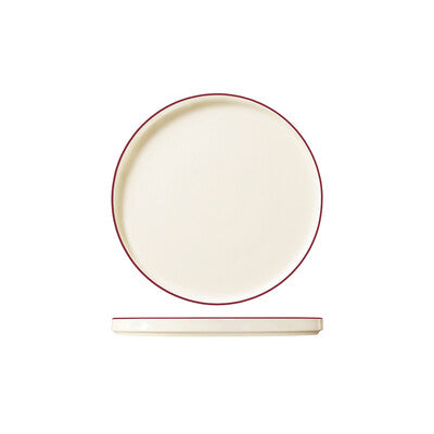 ID FINE Modest Walled Plate - 165mm Ø Maroon Band