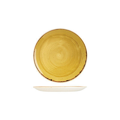 Churchill Stonecast Round Coupe Plate-165mm Ø Mustard