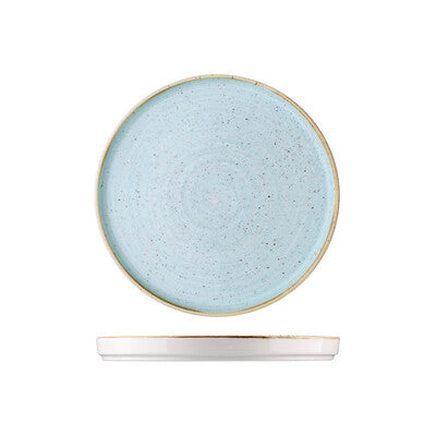 Churchill Stonecast Round Walled Plate-260mm Ø Duck Egg