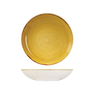 Churchill Stonecast Round Coupe Bowl-248mm Ø | 1136ml Mustard
