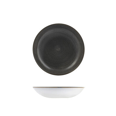 Churchill Stonecast Vellum Bowl-coupe, 248mm / 1136ml Raw Black