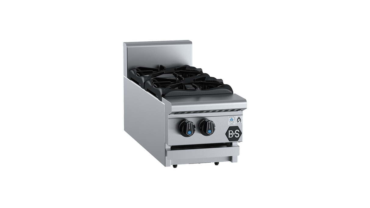 B+S Black Two Burner Boiling Top Bench Mounted