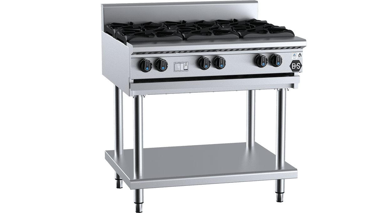 B+S Black Six Burner Boiling Top