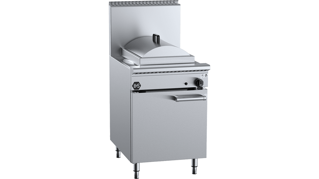 B+S Black Single Hole Waterless Heat Exchange Steamer with Cheung Fun insert