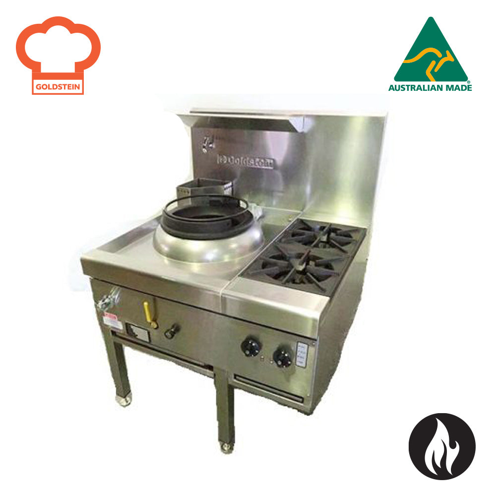 GOLDSTEIN 1 wok 356 mm diameter, 2 open burners, mongolian burner