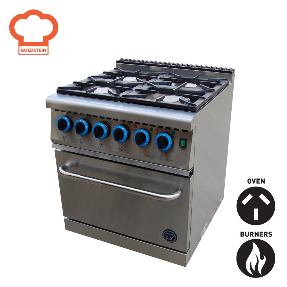 GOLDSTEIN 4 burners, 530 x 500 x 290 mm fan forced electric oven