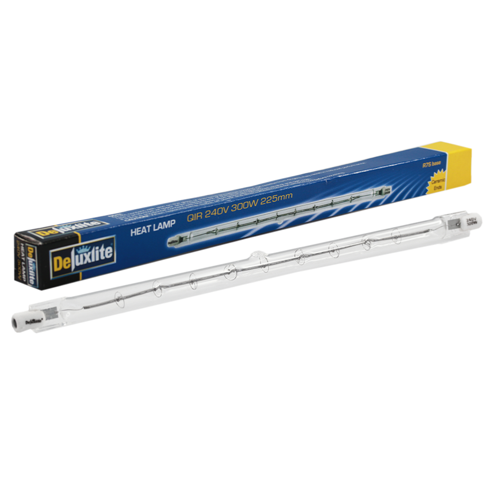 Deluxlite Ceramic Heat Lamp QIR 300w 225mm