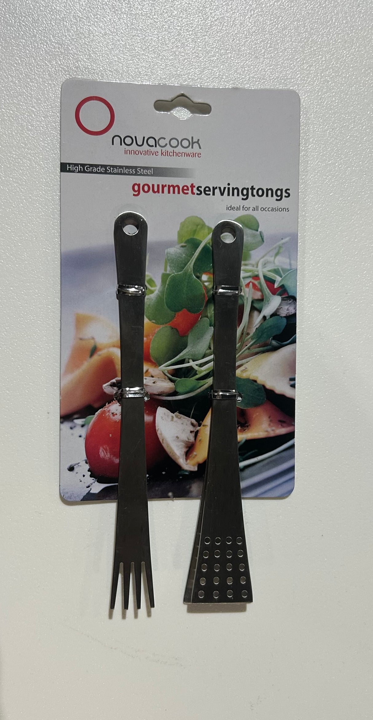 Novacook Gourmet Food Tongs Set 2 Pc S/s