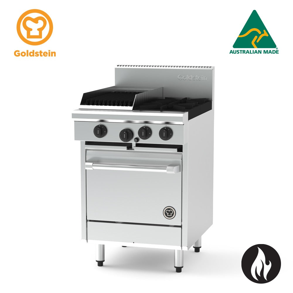GOLDSTEIN Oven Range 2 burners, 305 x 510 mm BBQ, 20'' gas fan forced oven