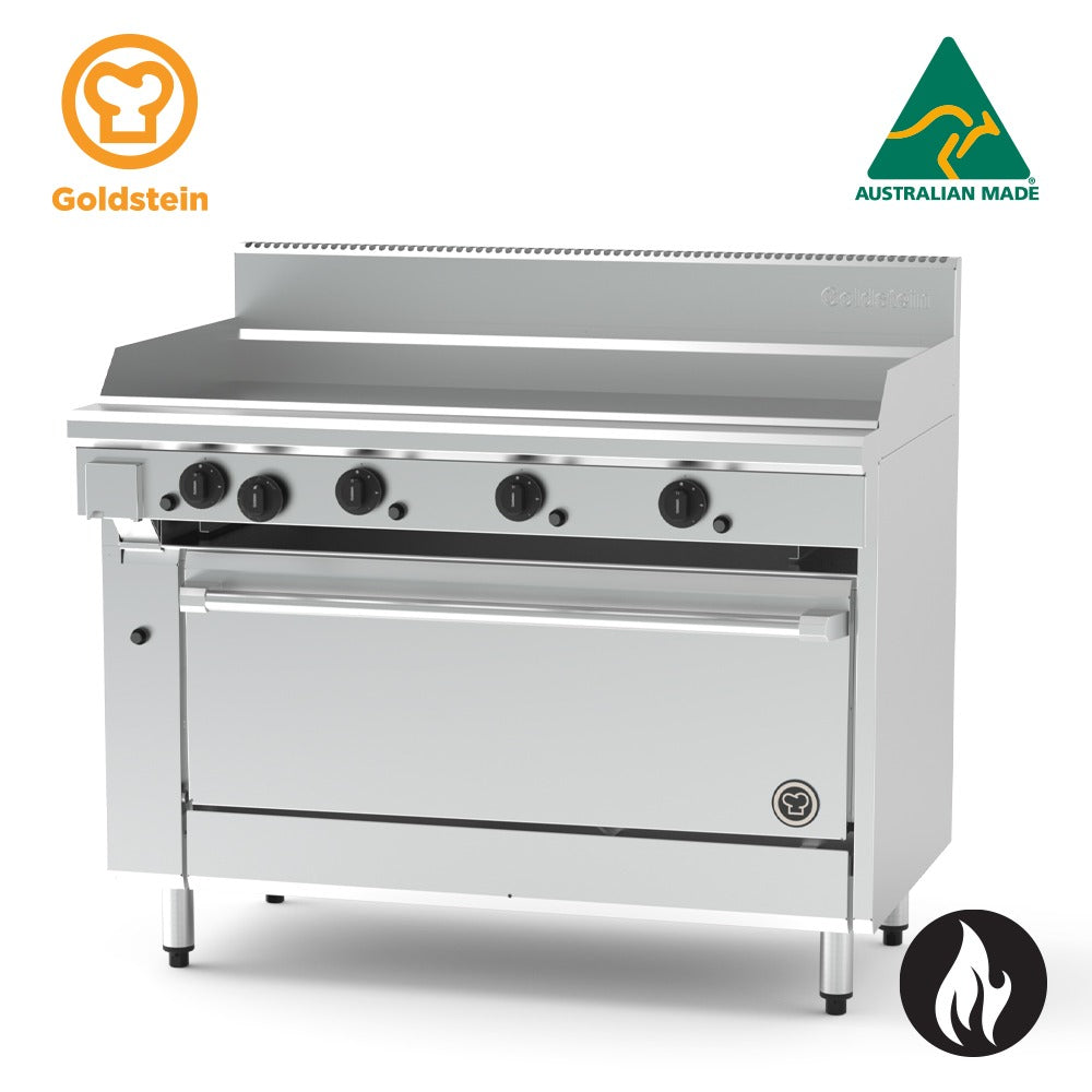 GOLDSTEIN Combination Range Jumbo gas range , 1219 x 520 x 20 mm griddle, 40'' static electric oven