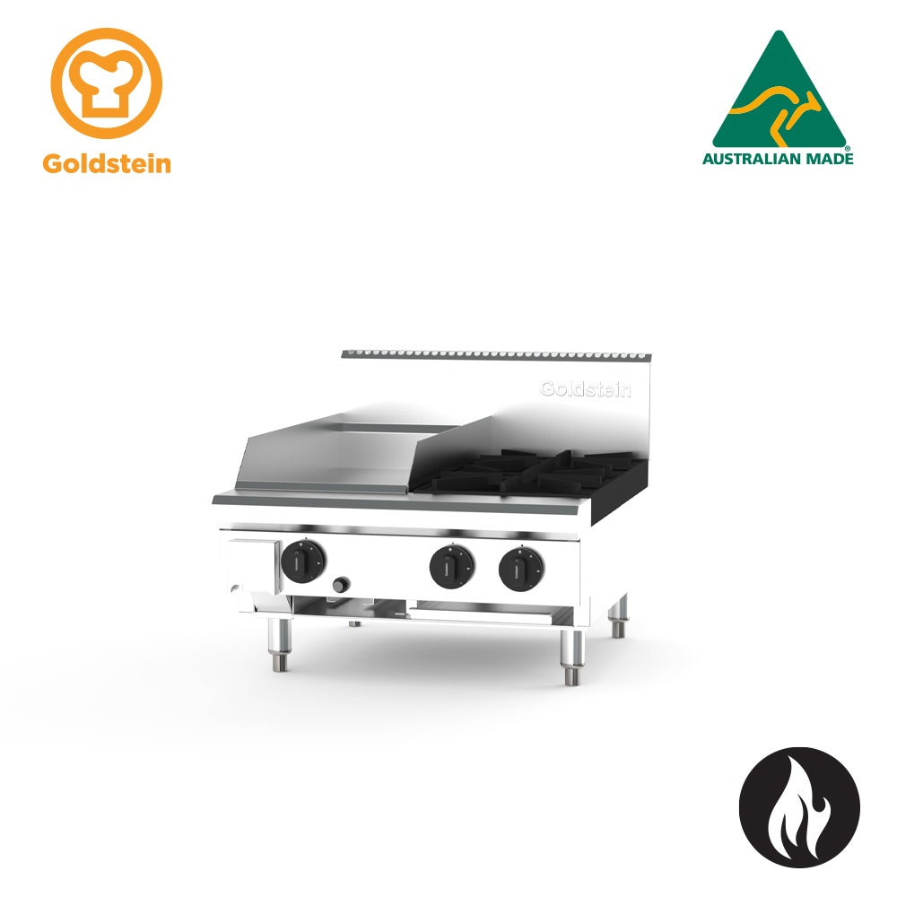 GOLDSTEIN Cooktop 2 burners, 305 x 520 x 20 mm griddle